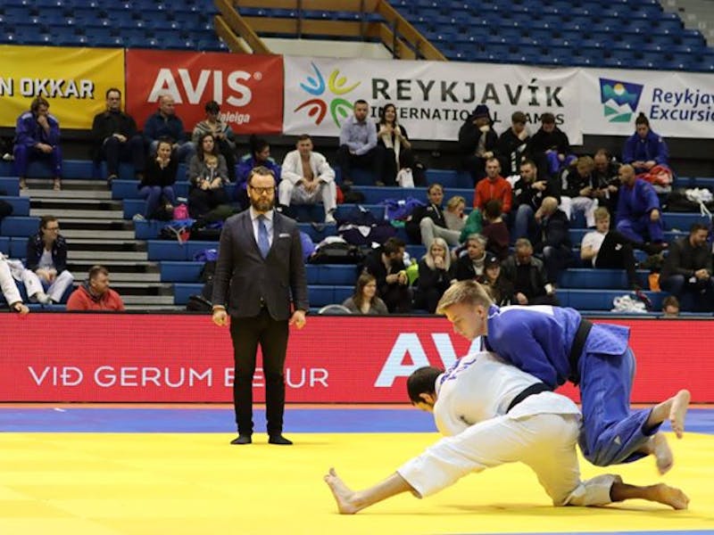 Judo competition at Laugardalshöll sports hall