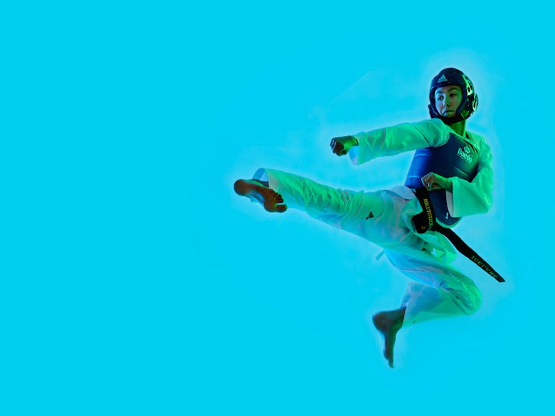 Auglýsingaborði fyrir taekwondo