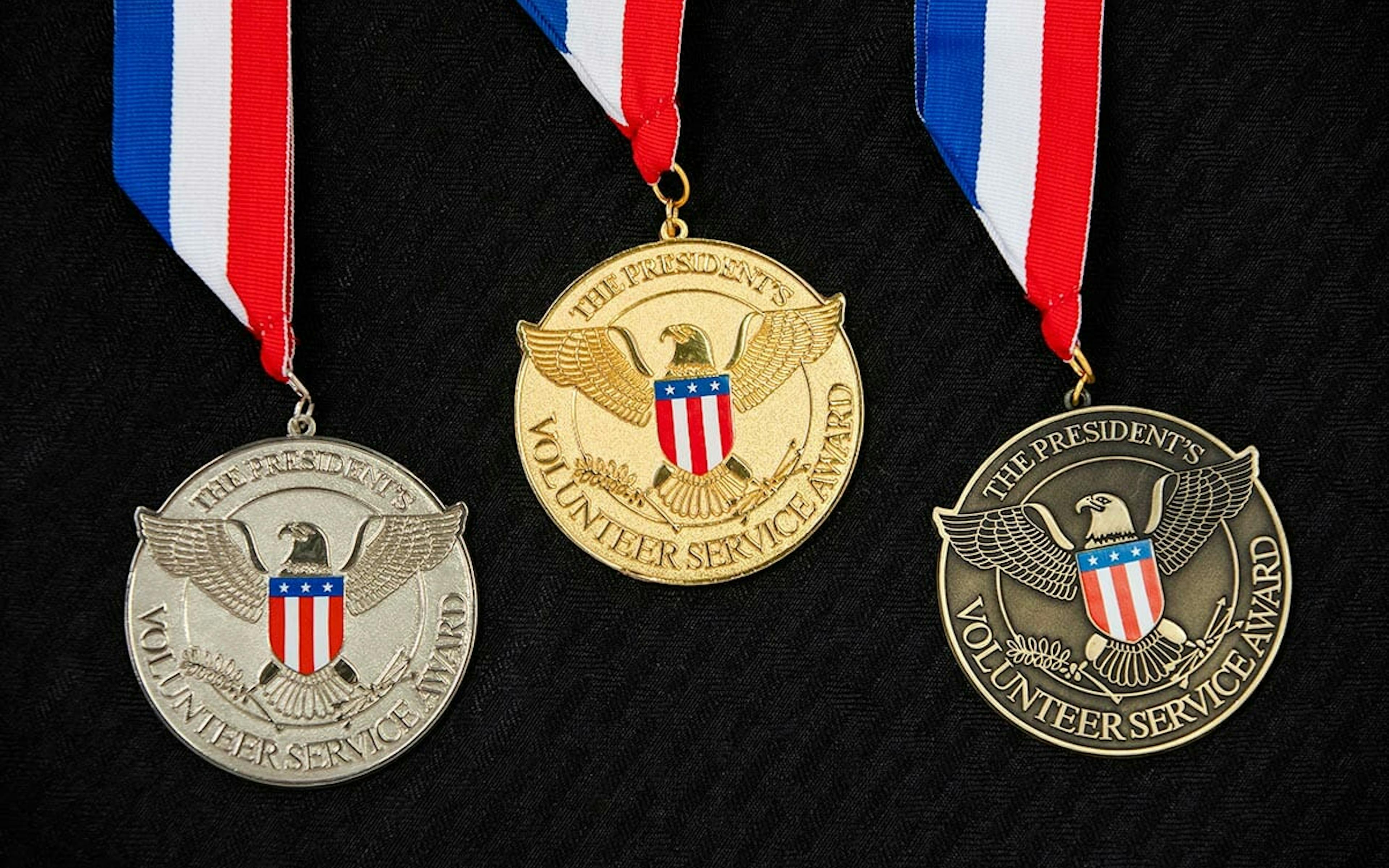 Three President’s Volunteer Service Award Medals