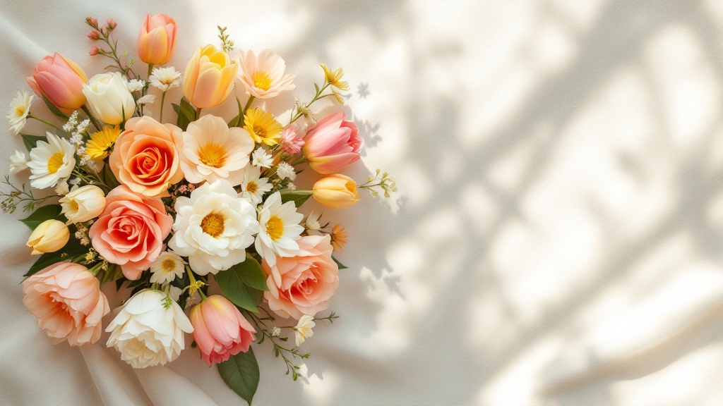 Bunter Strauß aus Tulpen, Rosen und Alstroemeria in Creme und Gelb – günstig Blumen bestellen mit frischer Qualität
