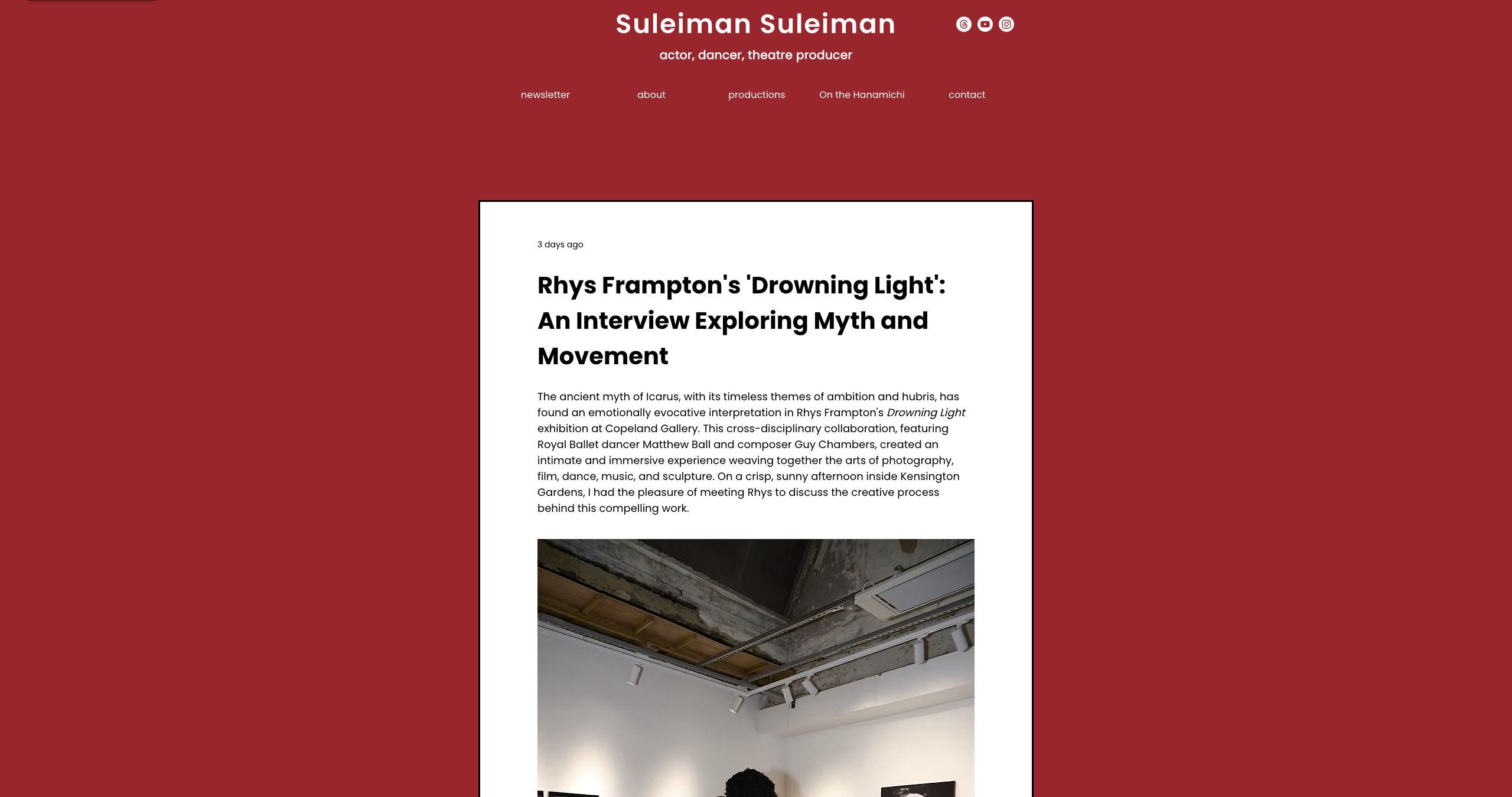 Rhys Frampton's 'Drowning Light': An Interview Exploring Myth and Movement by Suleiman