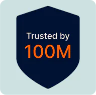 Trusted by 100M badge icon