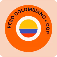 Colombian Peso with flag logo