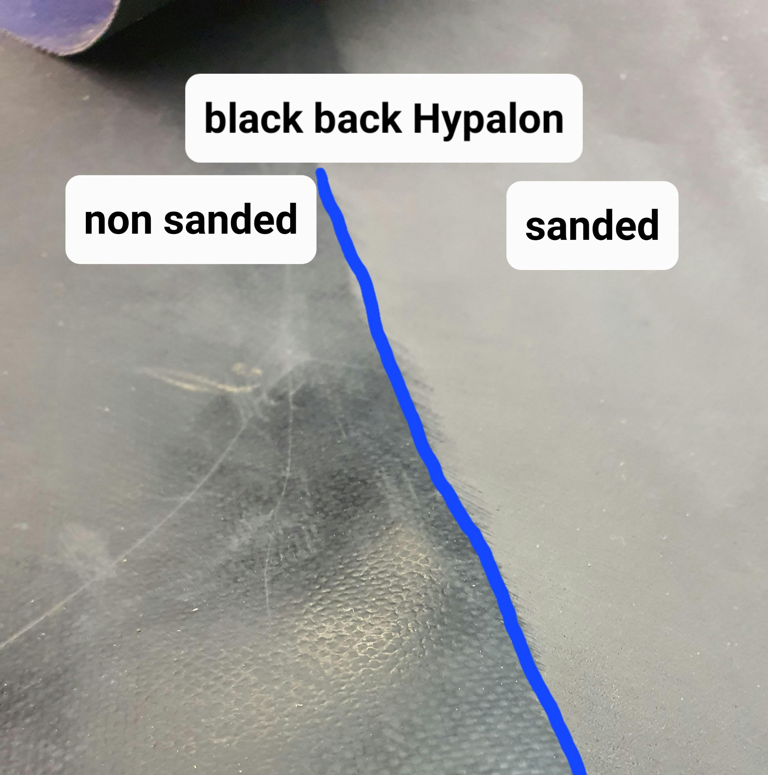 sanded black back hypalon