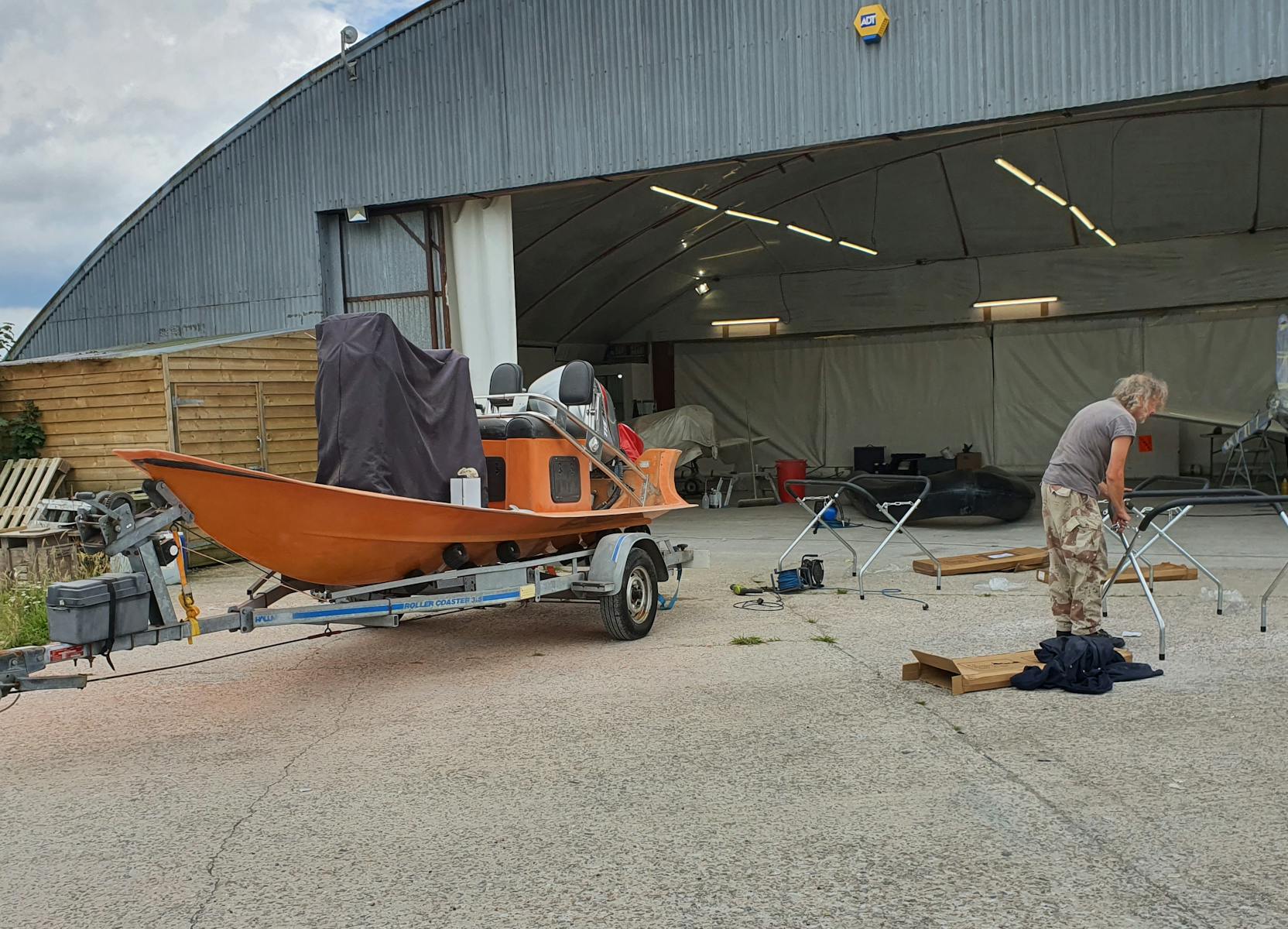 humber destroyer hull, waiting for new tube to be fitted