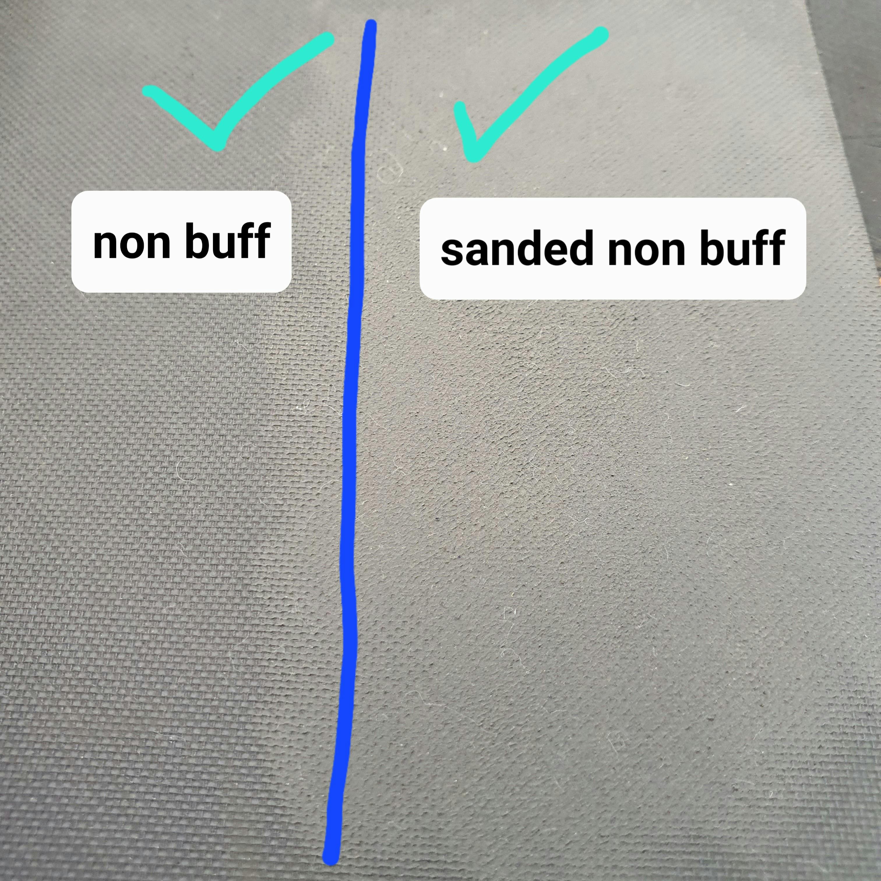 sanded non buff hypalon
