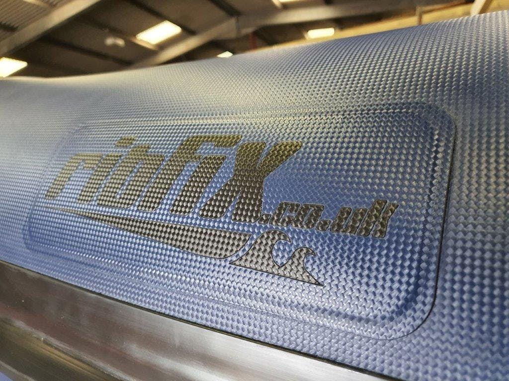 blue carbon hypalon ribfix sign