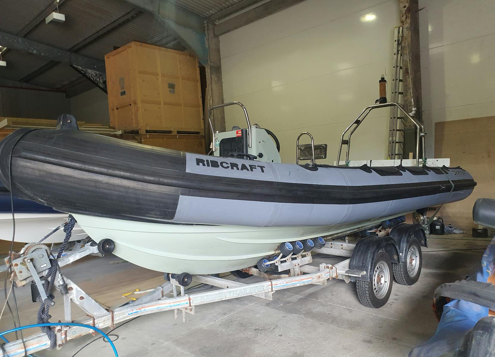 Ribcraft with a number of tube repairs