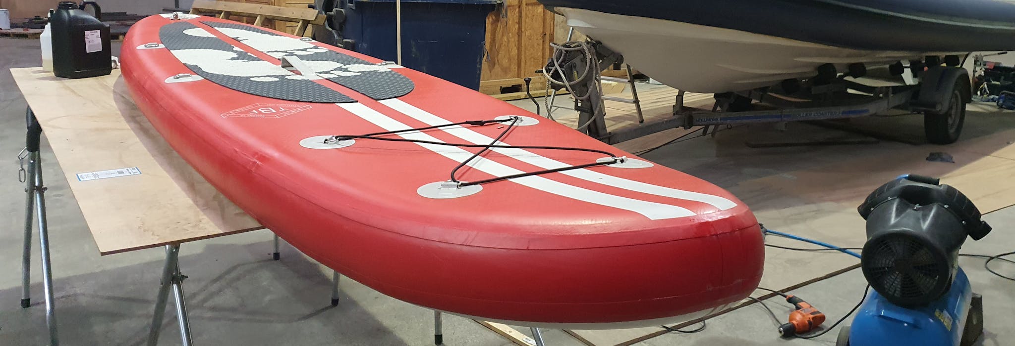 SUP paddleboard repair, made from pvc seam split repair