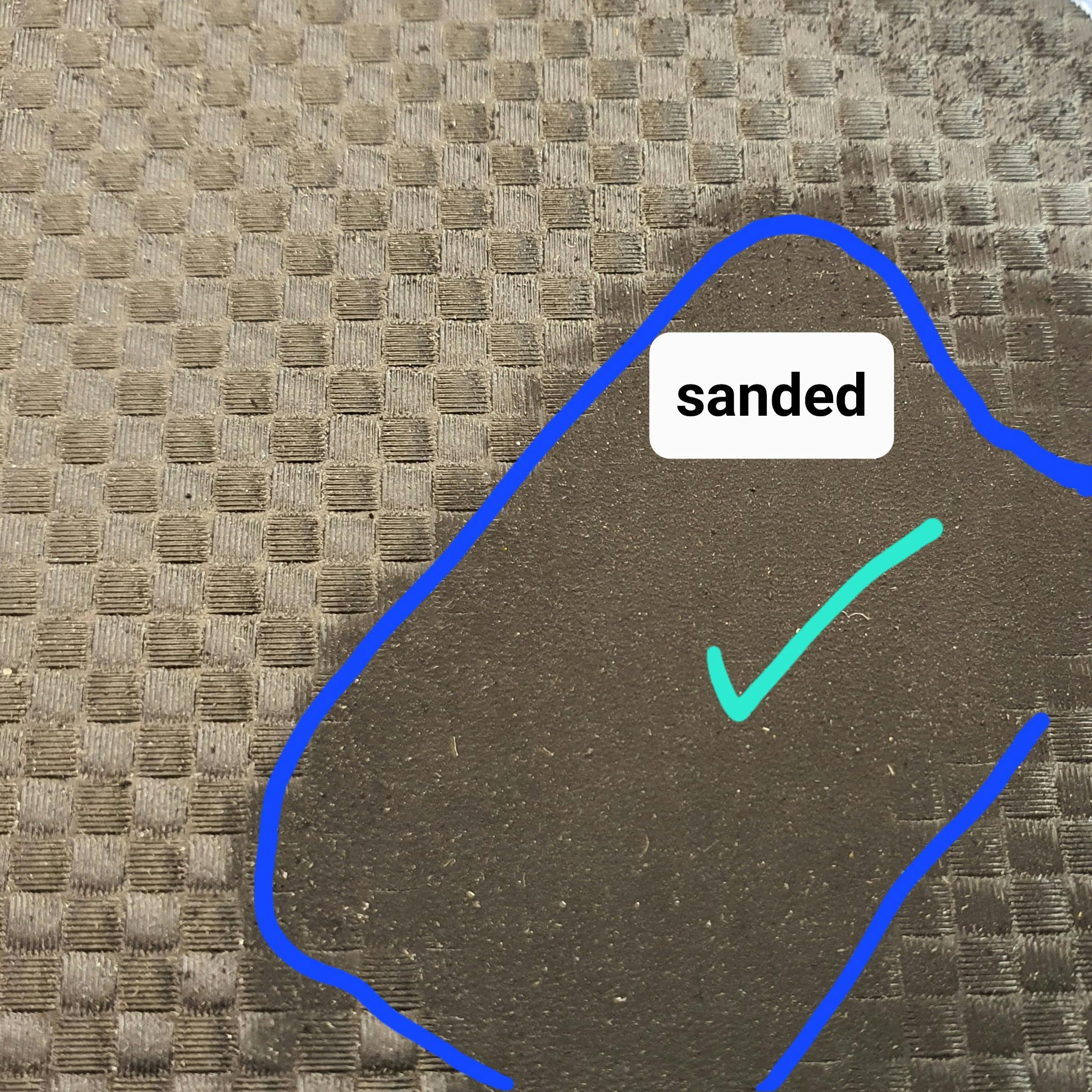 carbon fabric sanded