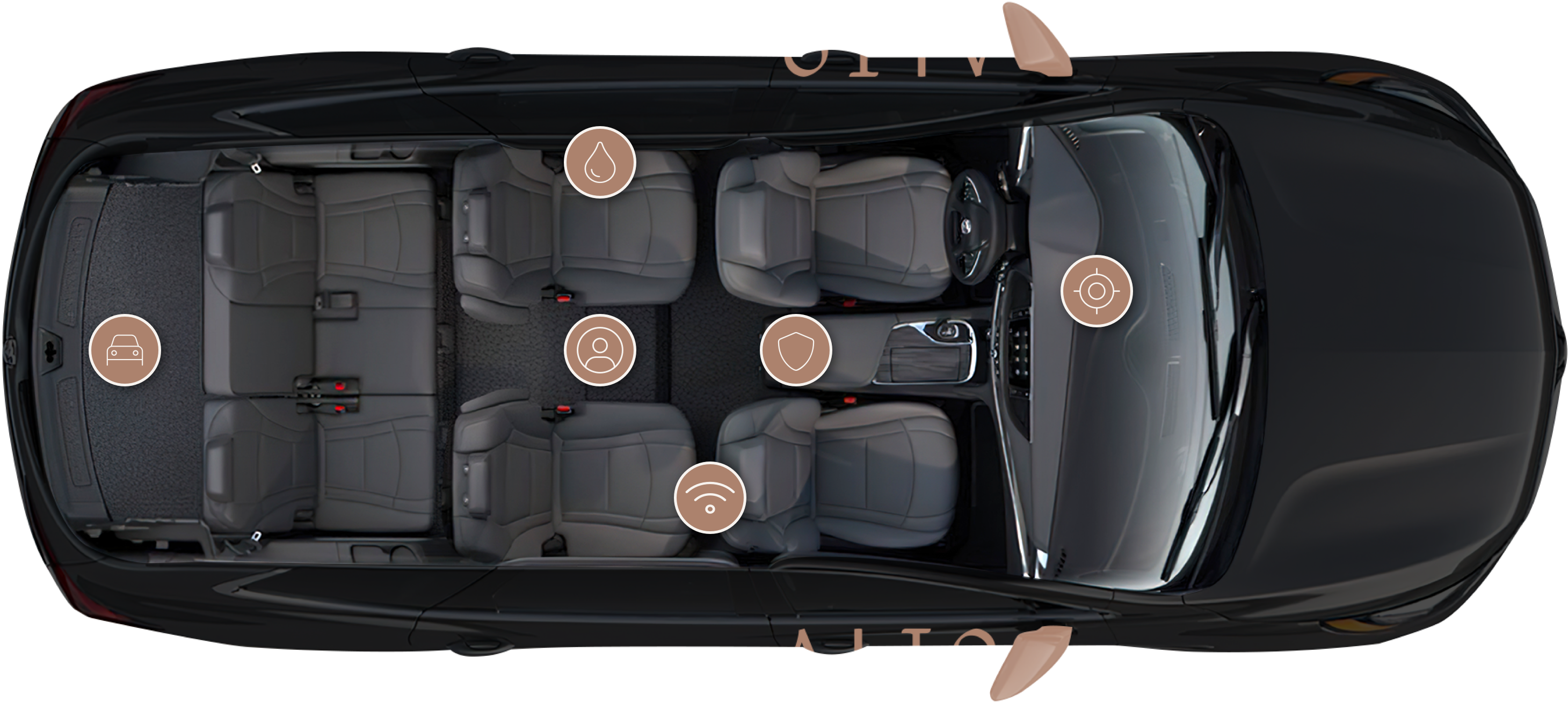 alto vehicle features with birds-eye view