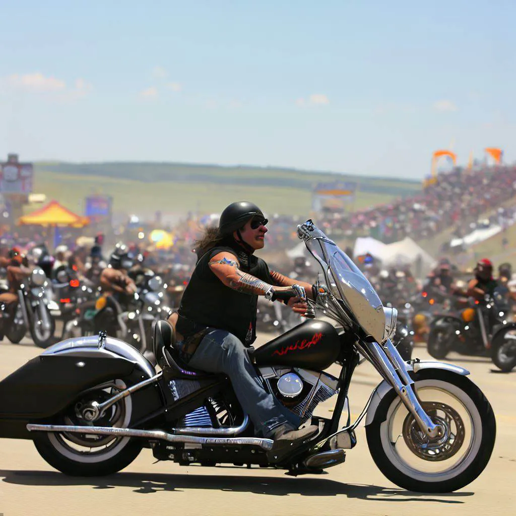 jinete de motocicleta Sturgis