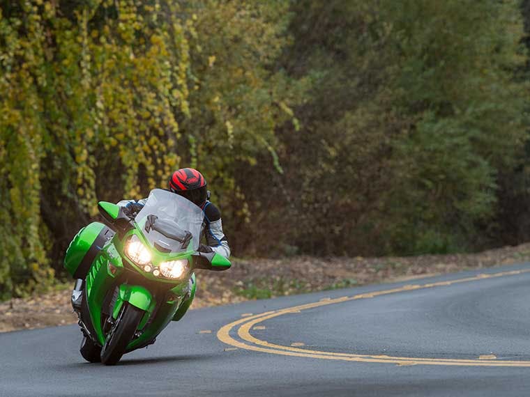Kawasaki motorcycle ridden near Portland, Oregon.