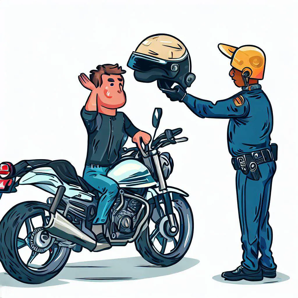 motocicleta, casco, ley