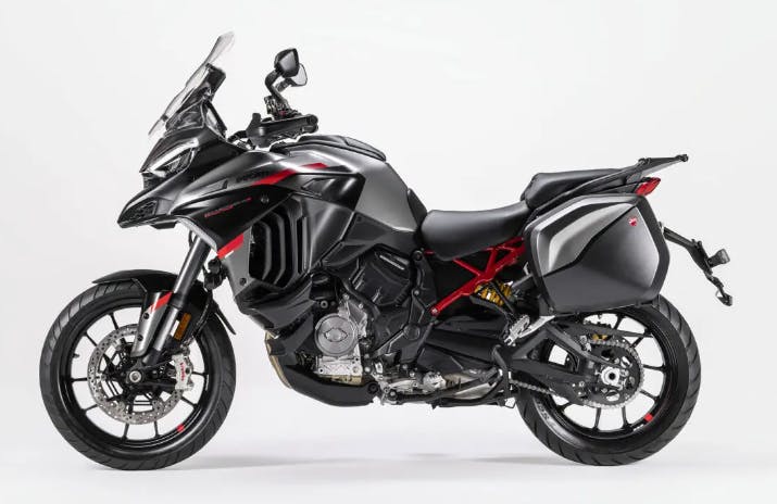 left side view of 2024 ducati multistrada v4 s grand tour motorcycle guide and specifications for the new 2024 ducati multistrada v4 s grand tour 