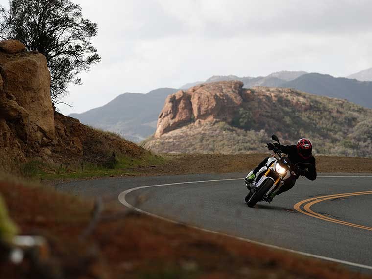 BMW motorcycle ridden in California.