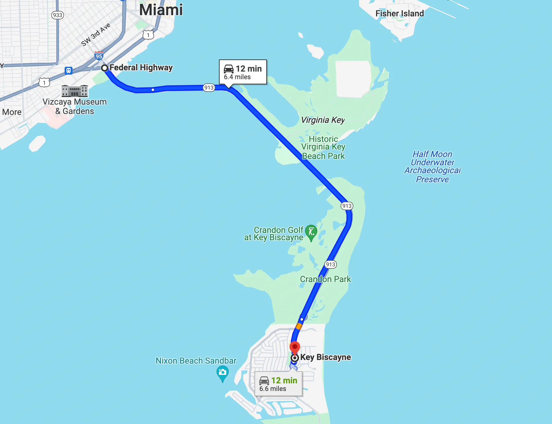 mejores paseos en miami, fl - rickenbacker causeway