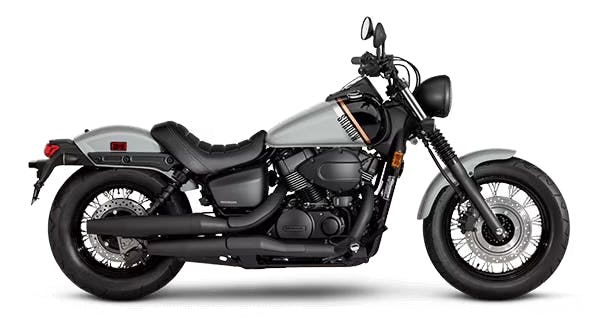 stock picture of a 2024 honda shadow phantom silver and black best cruiser motorcycles