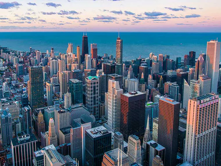 Paisaje urbano de Chicago, Illinois.