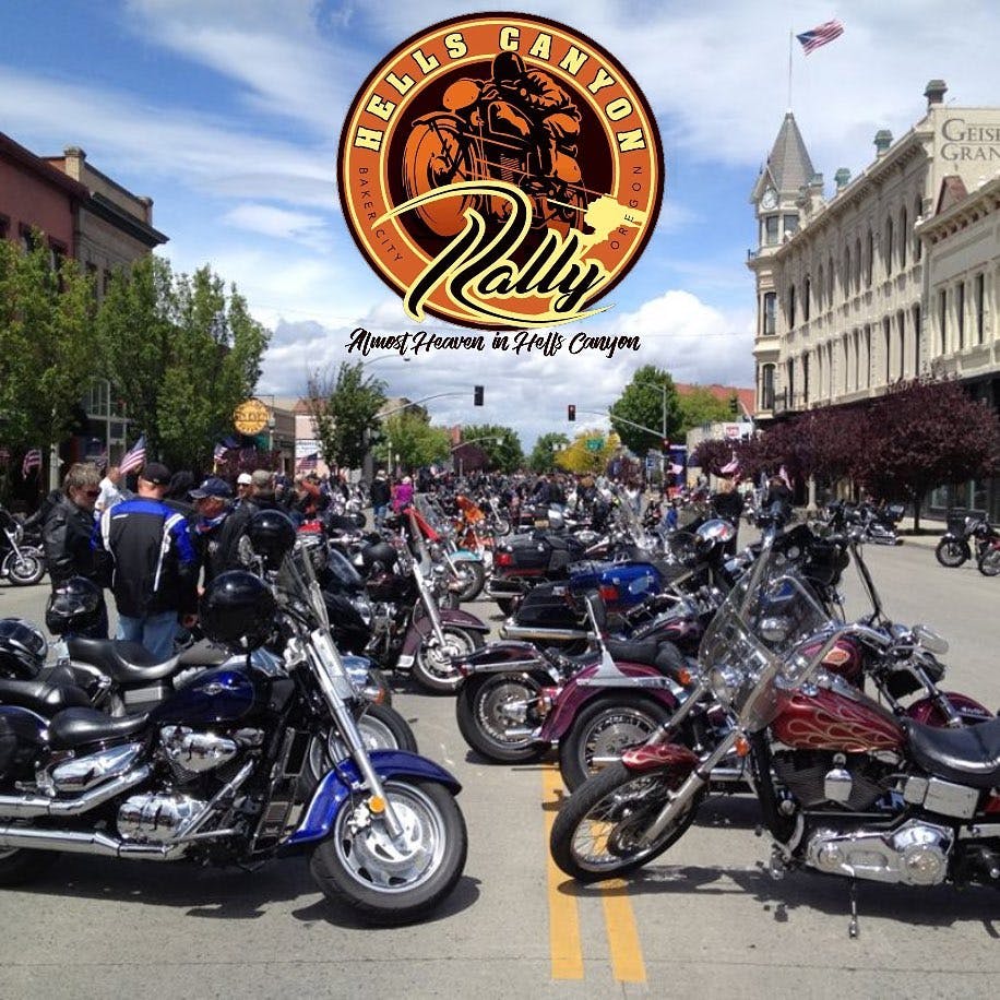 This is the baker city motorcycle rally!