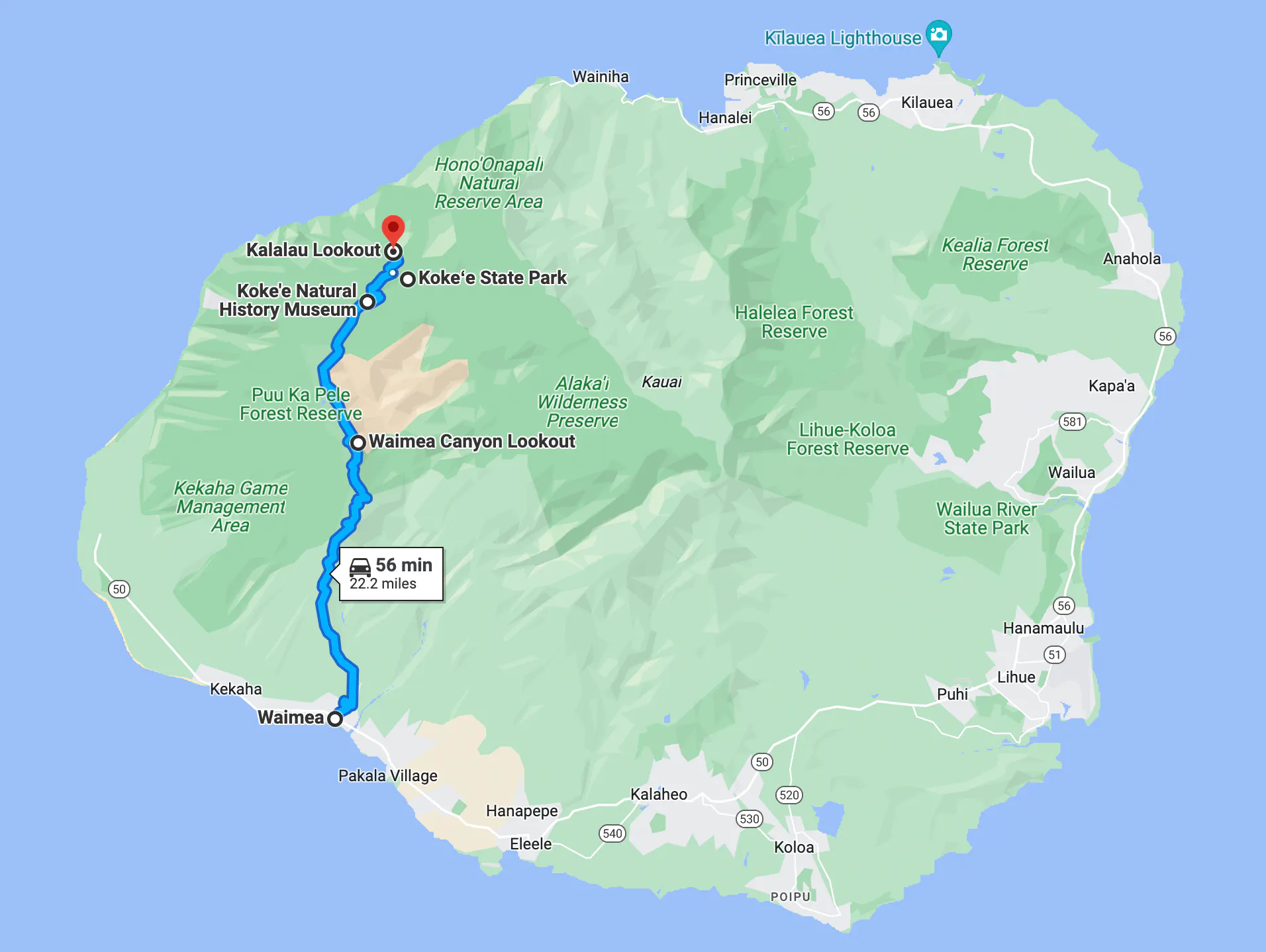 rutas en motocicleta en la isla de Kauai, Hawái; cañón Waimea