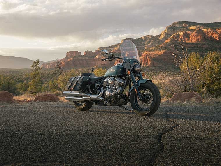 Indian Motorcycle parked near Sedona, Arizona.