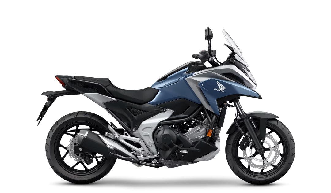 stock picture of  2024-nc750x-dct-abs-matte_nightshade_blue fuel efficient motorcycles