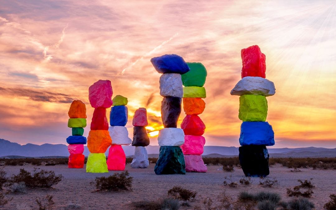 picture of the rock formations at 7 magic mountains 10 day trips from las vegas