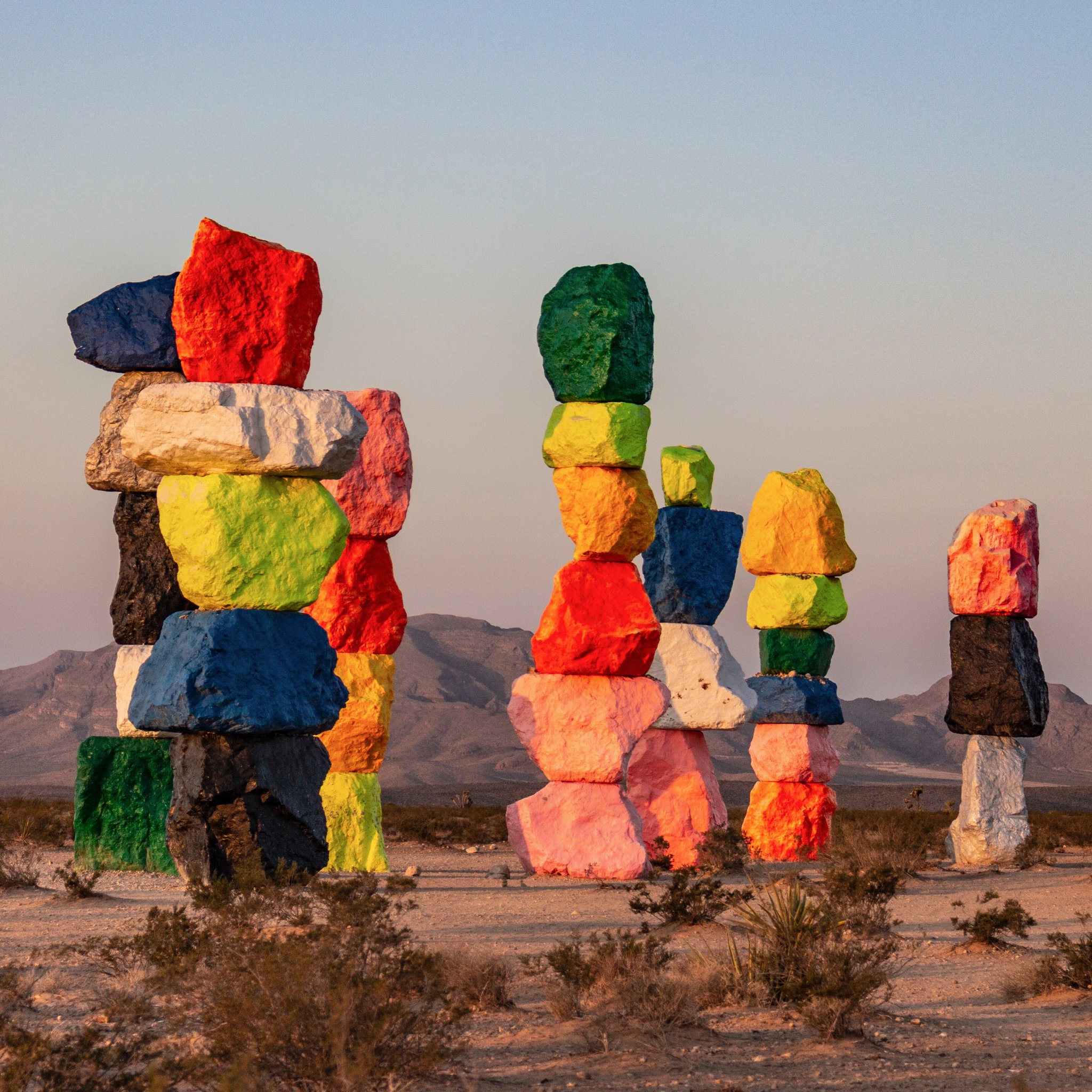 best self-guided motorcycle tour near las vegas - 7 magic mountains, nevada