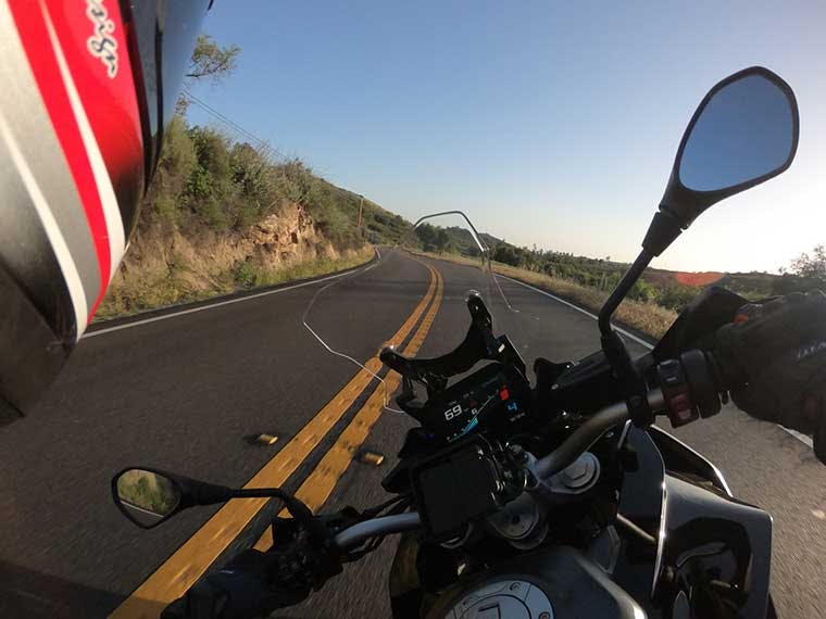BMW motorcycle ridden in Sacremento, California.