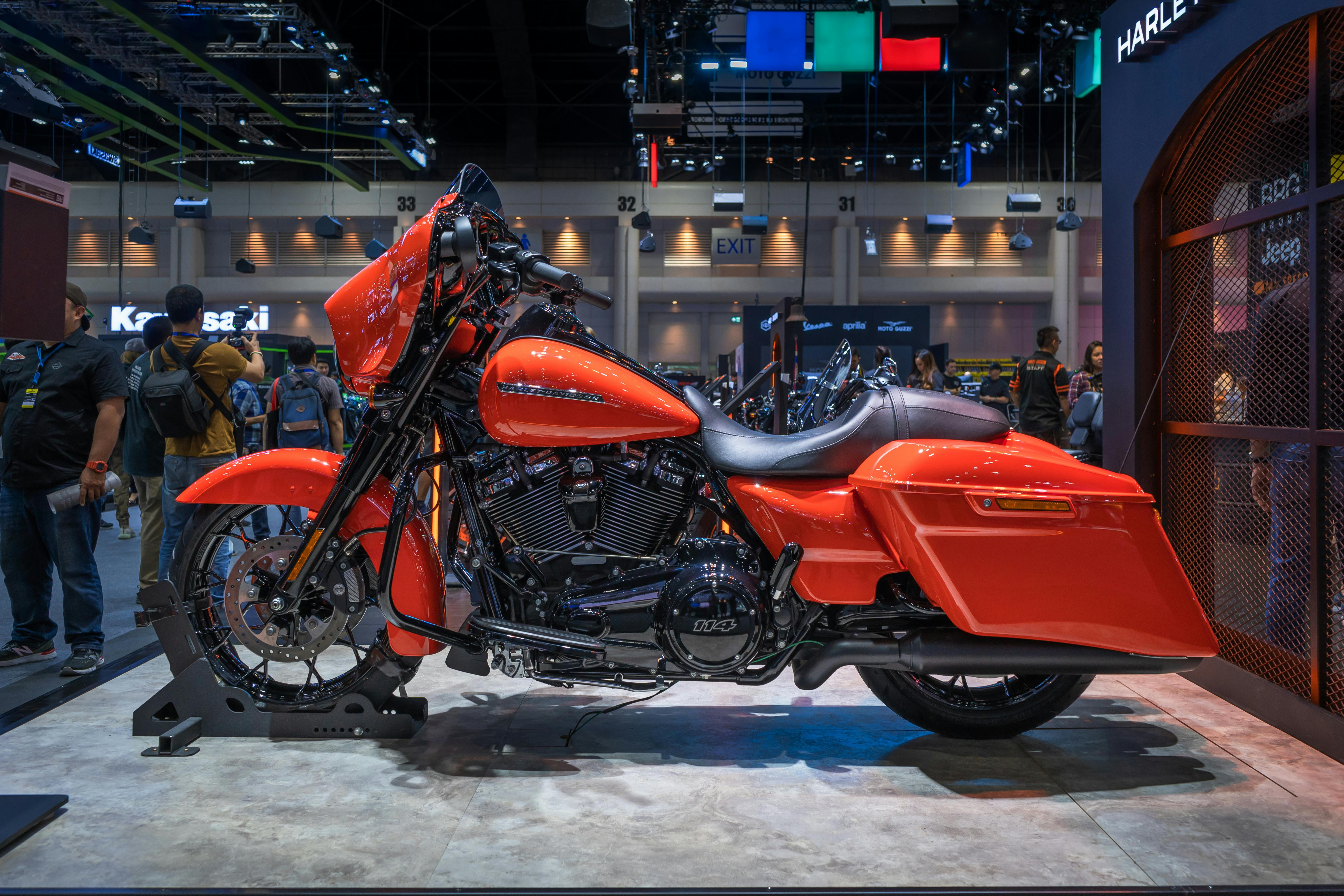 Harley Davidson Street glide at a bike show