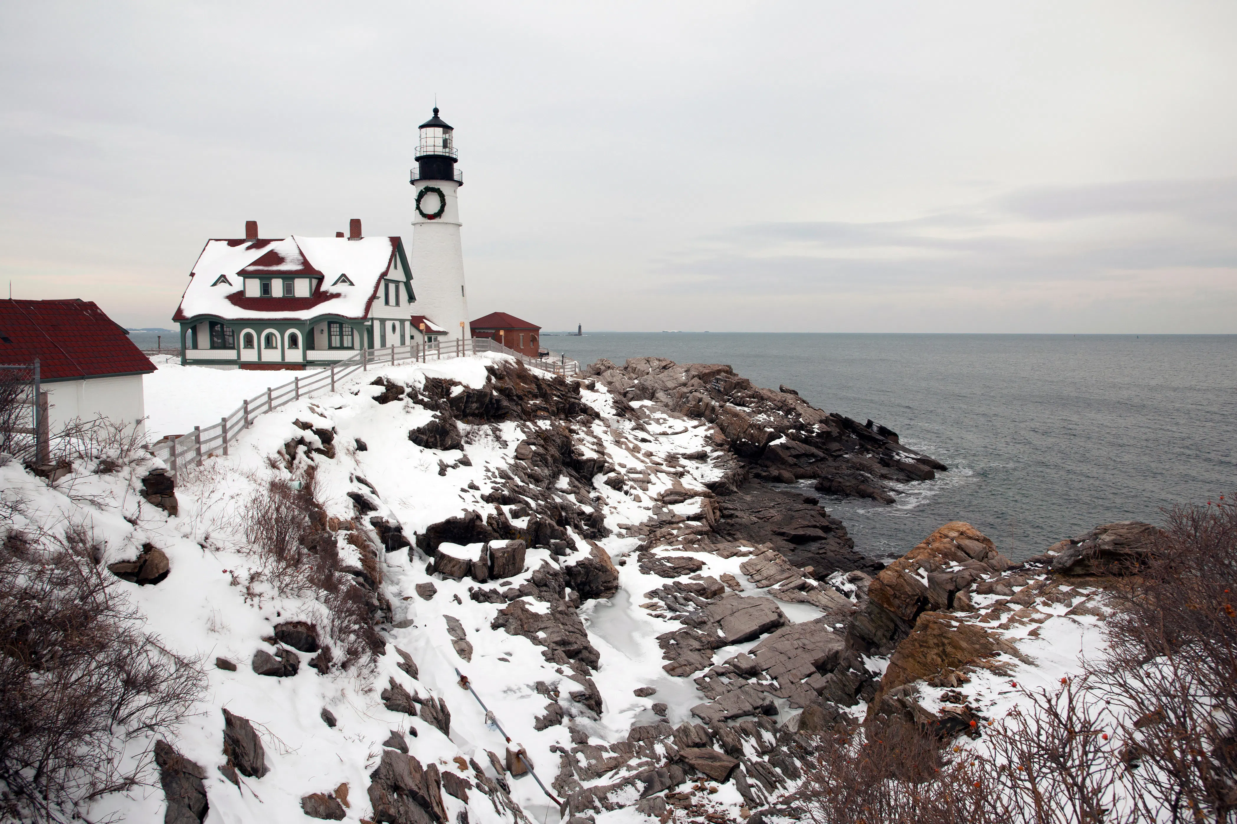 viagem de férias no inverno em Portland Maine 2024