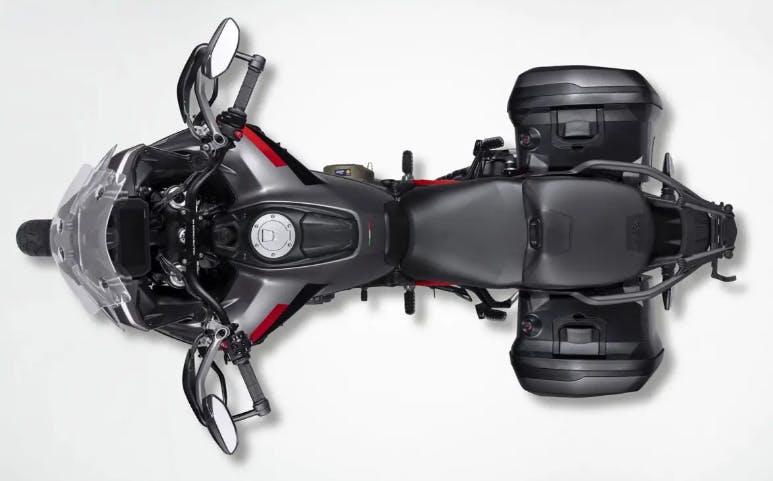 top view looking down of 2024 ducati multistrada v4 s grand tour motorcycle guide and specifications for the new 2024 ducati multistrada v4 s grand tour 