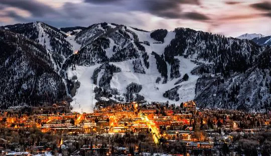 destino de viagem de inverno em Aspen, Colorado