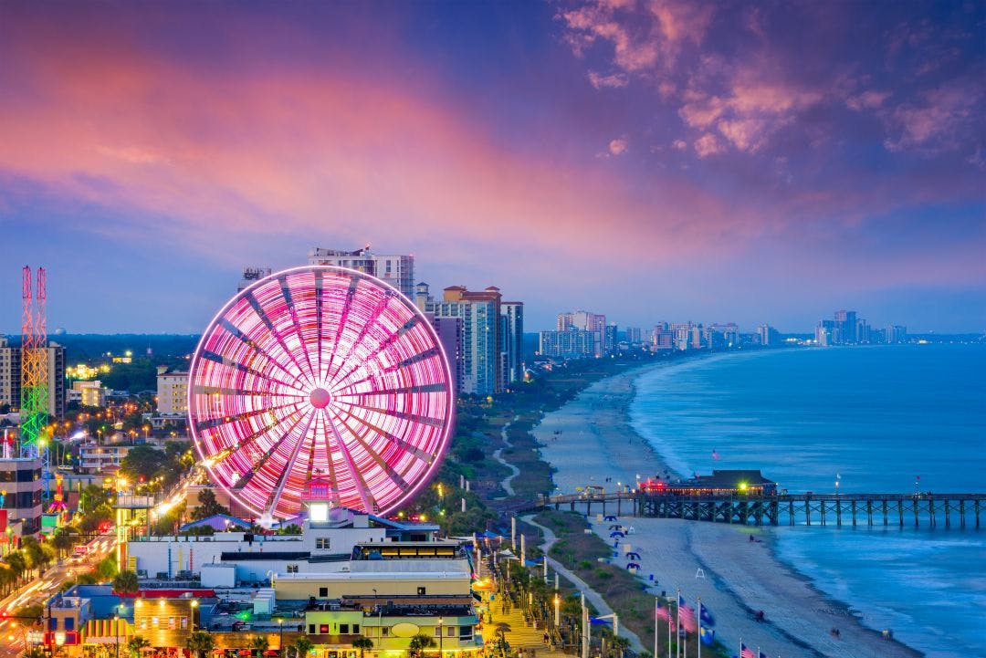 coastal view of the beach Myrtle Beach Bike Week Info - May 9-18th, 2025