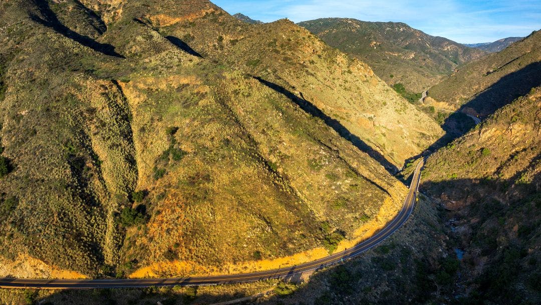 Winding Highway 74 in Orange County Best Motorcycle Rides in Palm Springs, California