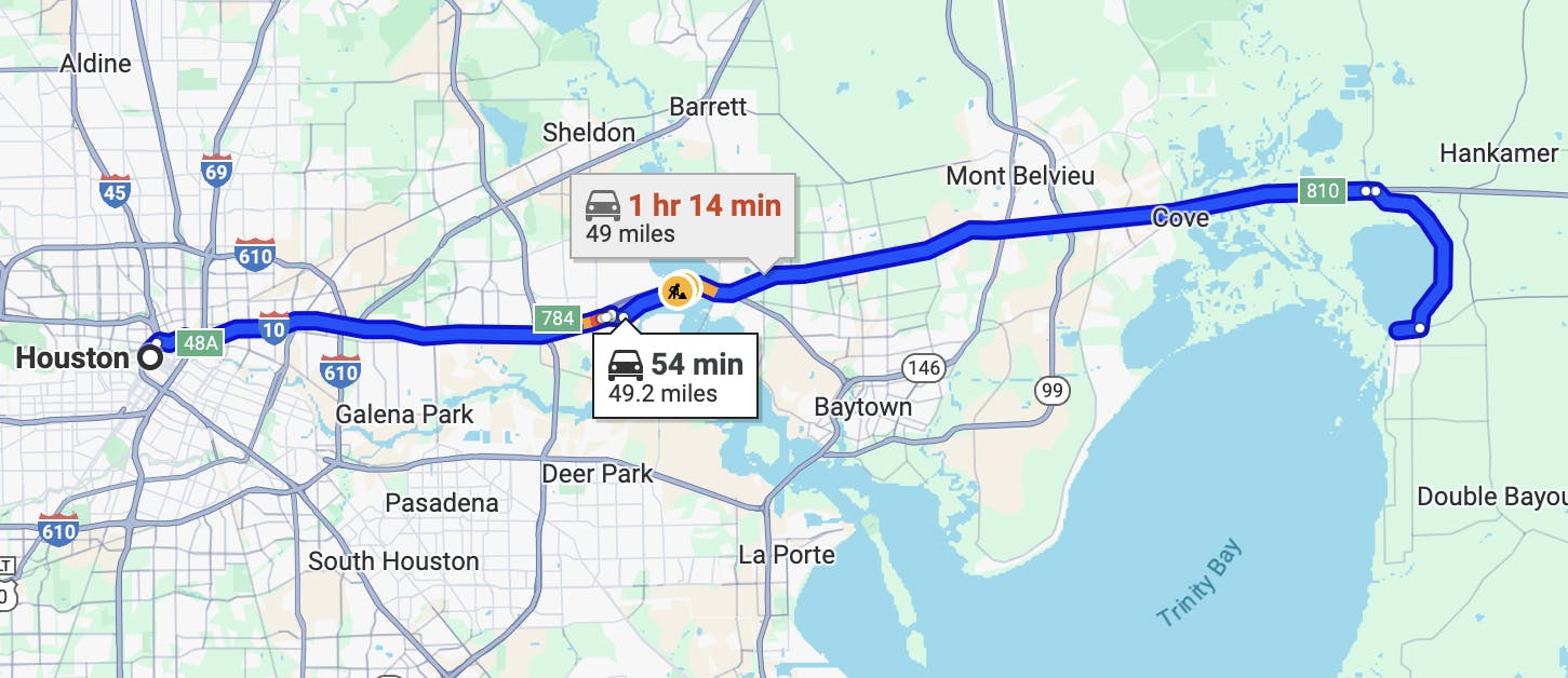 motorcycle routes in Houston - houston to anahauc wildlife refuge