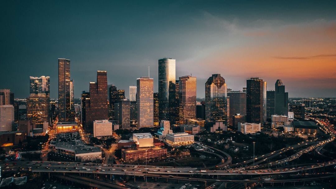 Downtown Houston Skyline at Sunset Harley-Davidsons You Can Rent in Houston Right Now