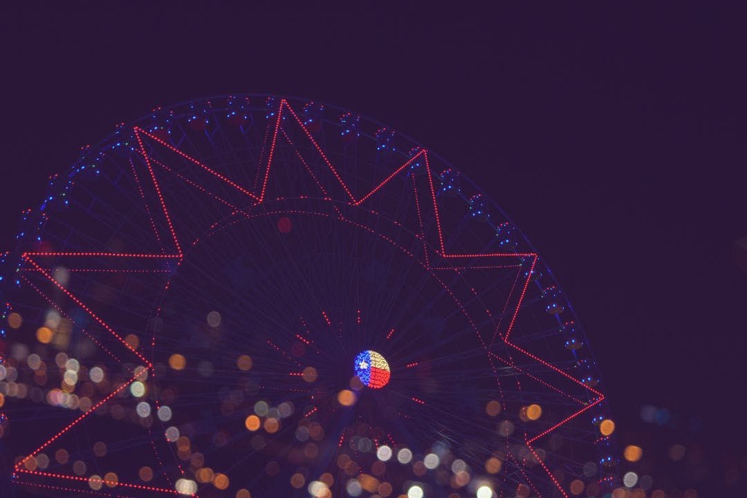 lights in the background of ferris wheel at night Motorcycle Events In & Around Dallas, Texas for 2025