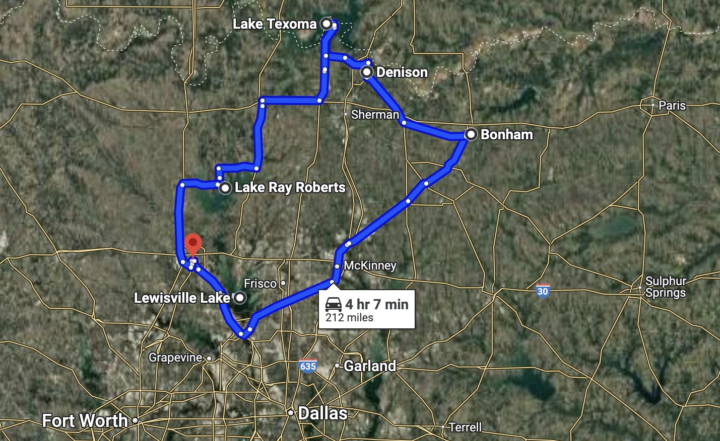 best motorcycle rides in north texas - the three lakes loop