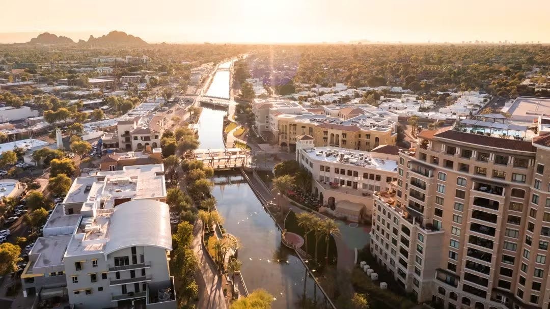 image of aerial view of scottsdale - what is there to do in scottsdale travel guide