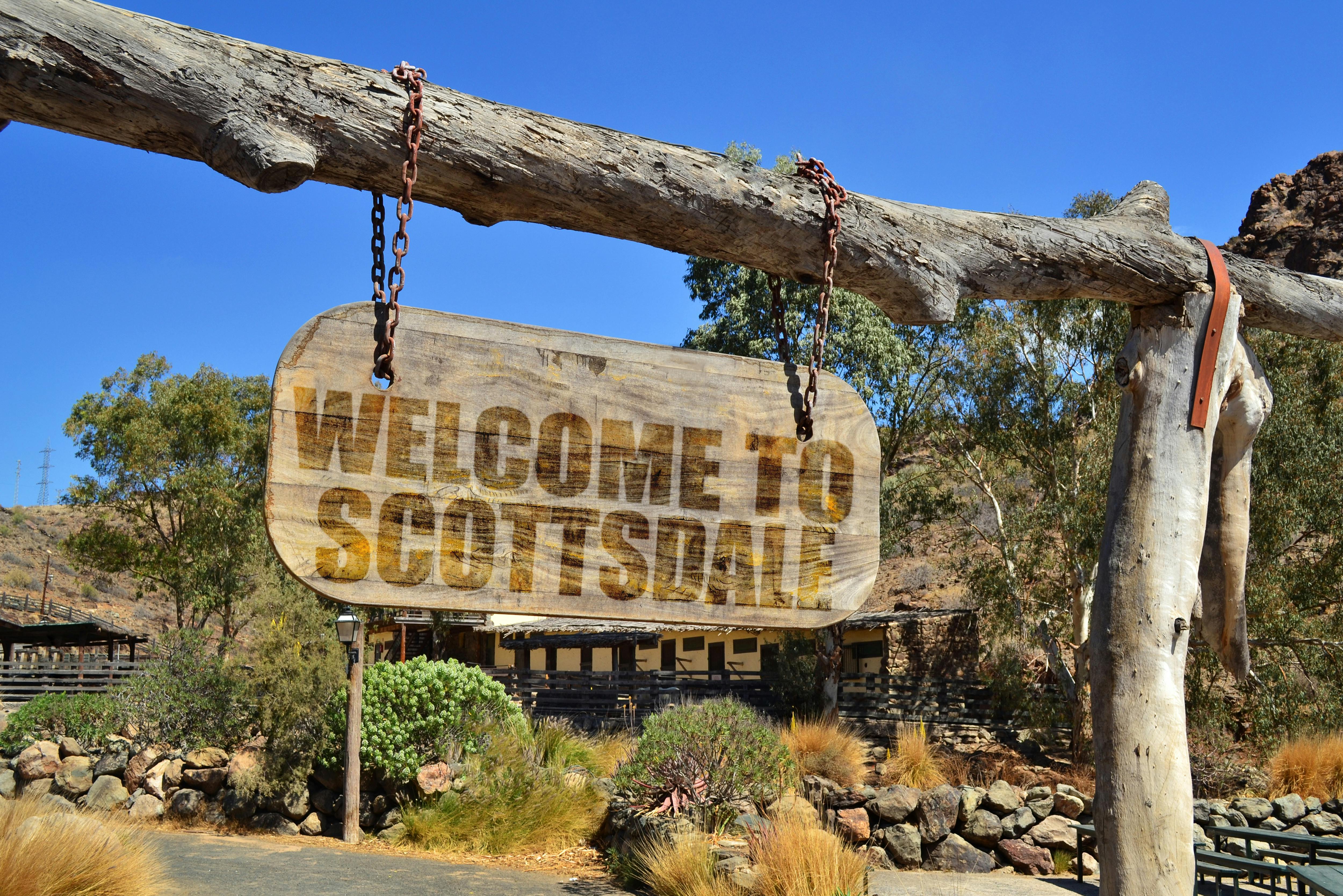 image of welcome to scottsdale sign - things to do in scottsdale travel guide