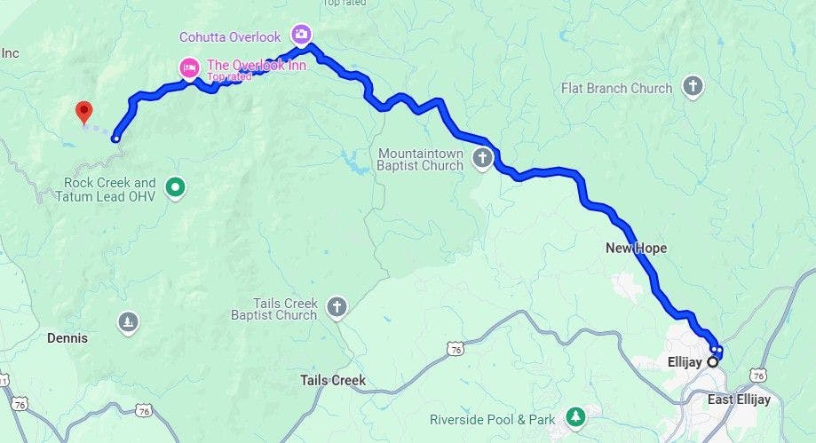 route 6 Ellijay to fort mountain Best Motorcycle Rides in Georgia