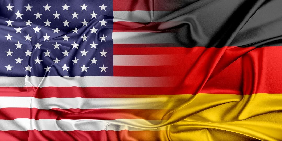 USA and Germany flags International Motorcycle Driving Permit in USA for German Travelers