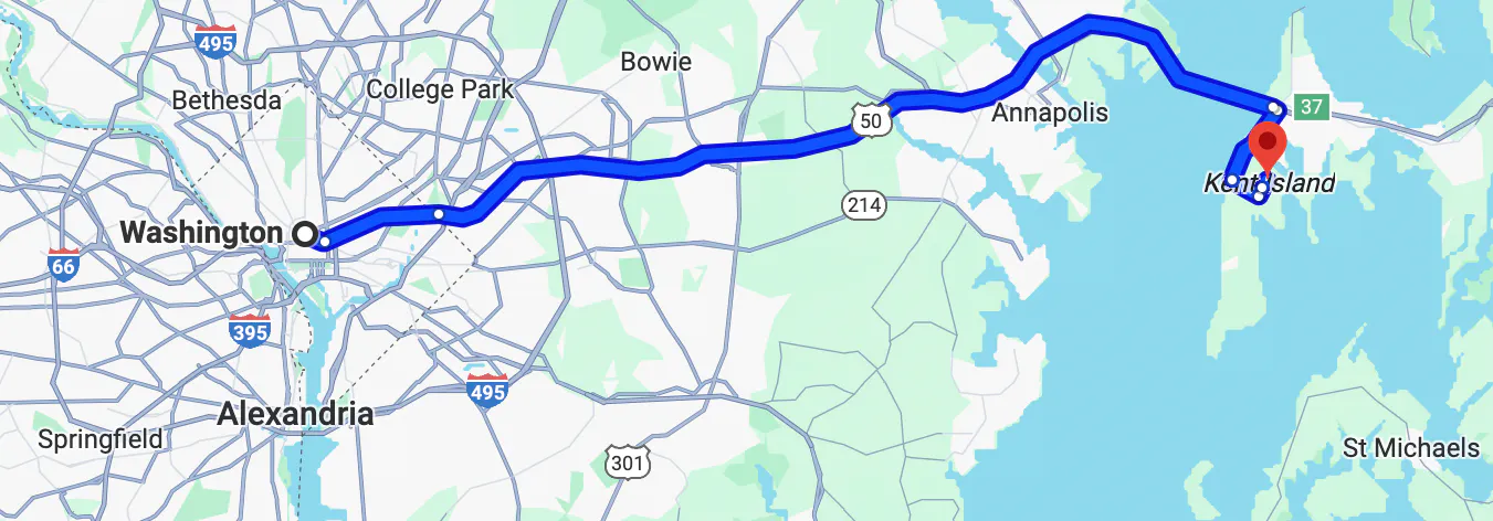 mejor viaje en motocicleta DC - de Washington, D.C. a Kent Island