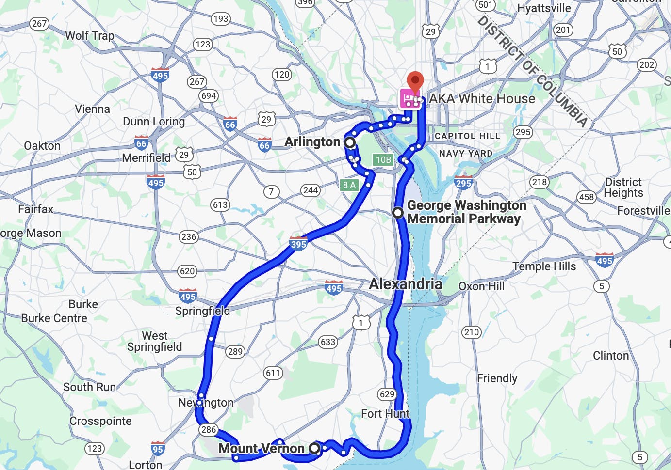 best dc motorcycle ride - George Washington Memorial Parkway Loop