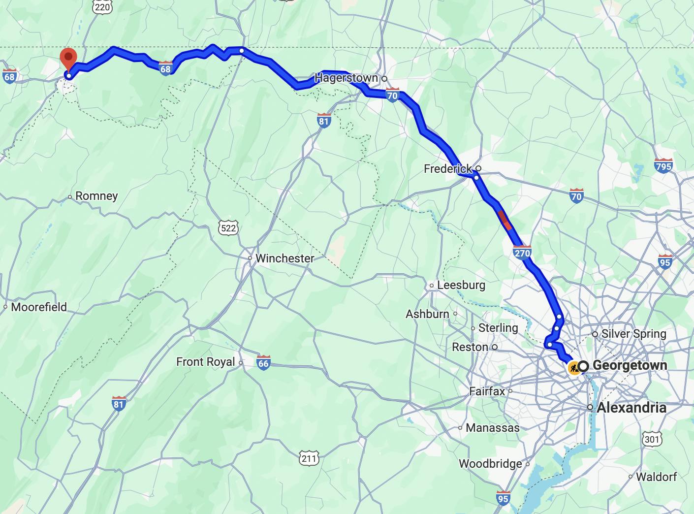 best dc motorcycle ride - Georgetown to Cumberland