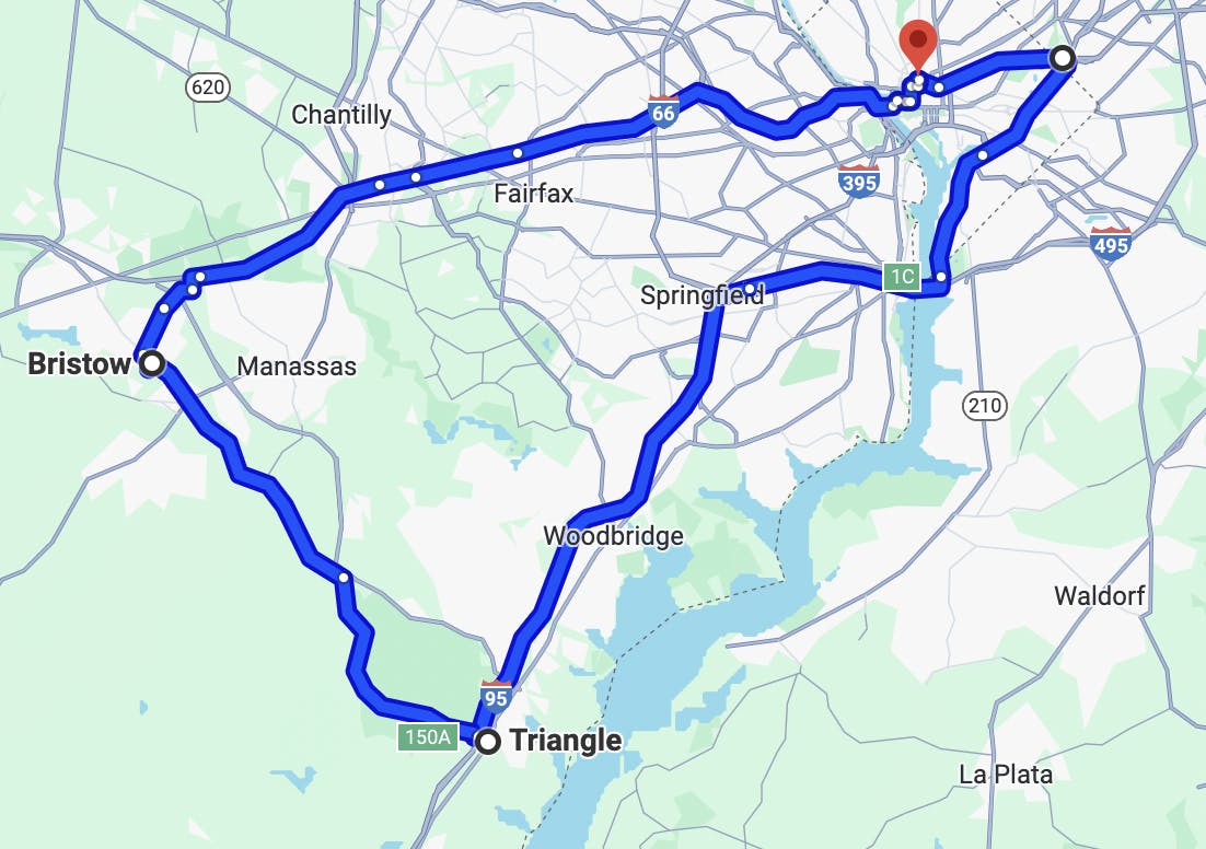 best dc motorcycle ride - D.C. and VA Backcountry Area Loop