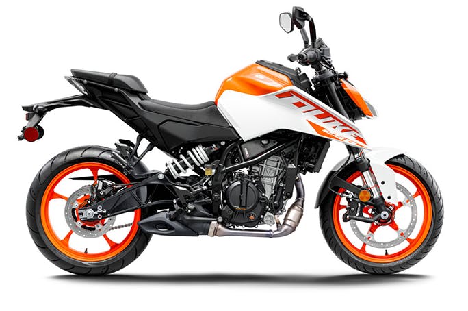 stock picture of a 2024 KTM 250 best motorcycles under 300cc