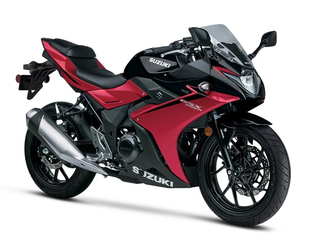 stock picture of a 2024 Suzuki GSX250R best motorcycles under 300cc